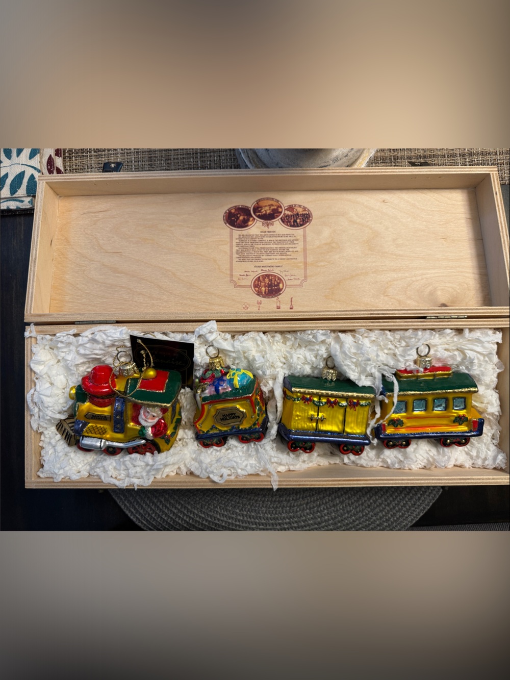 RARE VINTAGE KURT ADLER POLONAISE -4pc Train Set Ornaments NWT